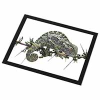 Chameleon Lizard Black Rim High Quality Glass Placemat