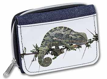 Chameleon Lizard Unisex Denim Purse Wallet