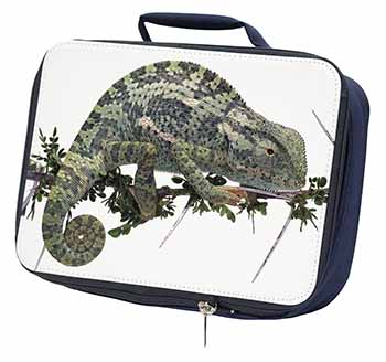 Chameleon Lizard Navy Insulated School Lunch Box/Picnic Bag