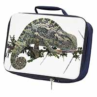 Chameleon Lizard Navy Insulated School Lunch Box/Picnic Bag