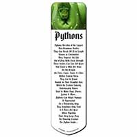 Green Tree Python Snake Bookmark, Book mark, Printed full colour