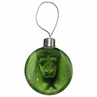 Green Tree Python Snake Christmas Bauble