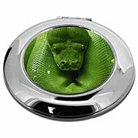 Green Tree Python Snake Make-Up Round Compact Mirror