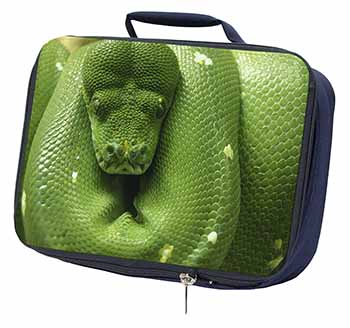 Green Tree Python Snake Navy Insulated School Lunch Box/Picnic Bag
