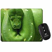 Green Tree Python Snake Computer Mouse Mat