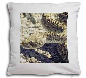 Rattle Snake Soft White Velvet Feel Scatter Cushion