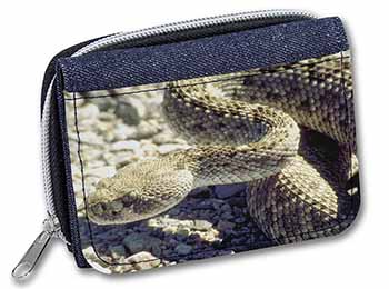 Rattle Snake Unisex Denim Purse Wallet