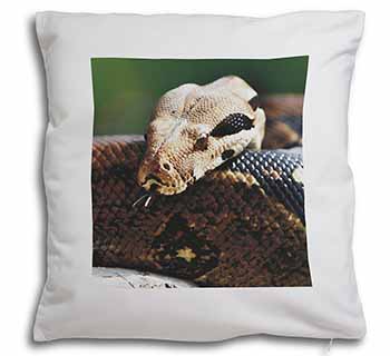 Boa Constrictor Snake Soft White Velvet Feel Scatter Cushion