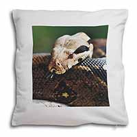 Boa Constrictor Snake Soft White Velvet Feel Scatter Cushion