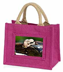 Boa Constrictor Snake Little Girls Small Pink Jute Shopping Bag