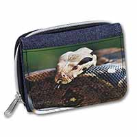 Boa Constrictor Snake Unisex Denim Purse Wallet