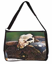 Boa Constrictor Snake Large Black Laptop Shoulder Bag School/College