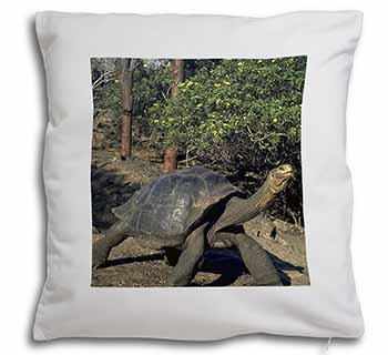 Giant Galapagos Tortoise Soft White Velvet Feel Scatter Cushion