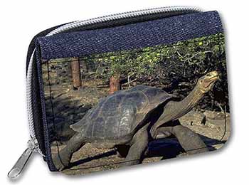 Giant Galapagos Tortoise Unisex Denim Purse Wallet