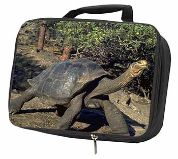 Giant Galapagos Tortoise Black Insulated School Lunch Box/Picnic Bag