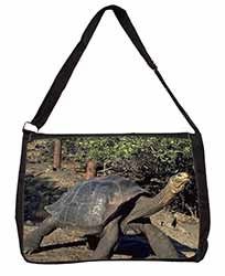 Giant Galapagos Tortoise Large Black Laptop Shoulder Bag School/College