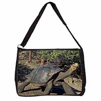 Giant Galapagos Tortoise Large Black Laptop Shoulder Bag School/College