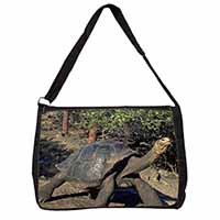 Giant Galapagos Tortoise Large Black Laptop Shoulder Bag School/College