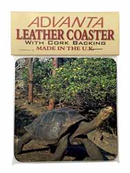 Giant Galapagos Tortoise Single Leather Photo Coaster