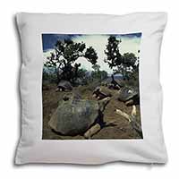 Galapagos Tortoise Soft White Velvet Feel Scatter Cushion