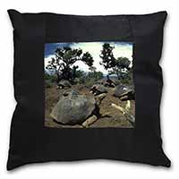 Galapagos Tortoise Black Satin Feel Scatter Cushion