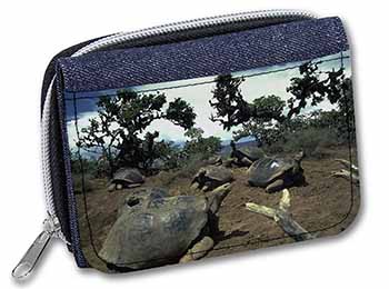 Galapagos Tortoise Unisex Denim Purse Wallet