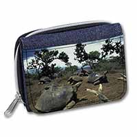 Galapagos Tortoise Unisex Denim Purse Wallet