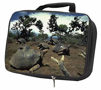 Galapagos Tortoise Black Insulated School Lunch Box/Picnic Bag