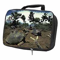 Galapagos Tortoise Black Insulated School Lunch Box/Picnic Bag