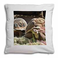 Giant Tortoise Soft White Velvet Feel Scatter Cushion