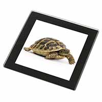 A Cute Tortoise Black Rim High Quality Glass Coaster