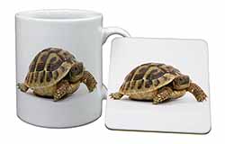 A Cute Tortoise Mug and Coaster Set