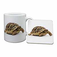 A Cute Tortoise Mug and Coaster Set
