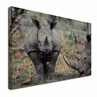 Rhinocerous Rhino Canvas X-Large 30"x20" Wall Art Print