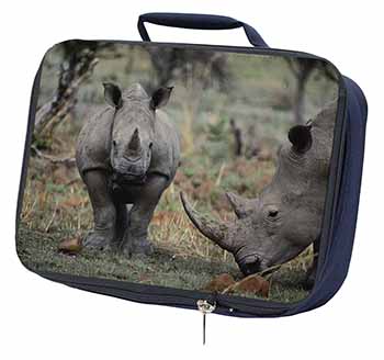 Rhinocerous Rhino Navy Insulated School Lunch Box/Picnic Bag