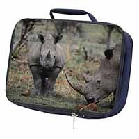 Rhinocerous Rhino Navy Insulated School Lunch Box/Picnic Bag