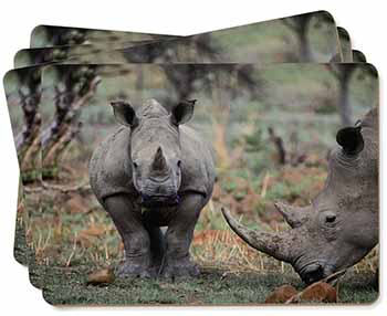 Rhinocerous Rhino Picture Placemats in Gift Box
