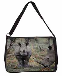Rhinocerous Rhino Large Black Laptop Shoulder Bag School/College