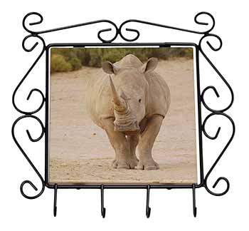 Rhinocerous Rhino Wrought Iron Key Holder Hooks