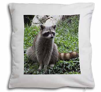 Racoon Lemur Soft White Velvet Feel Scatter Cushion