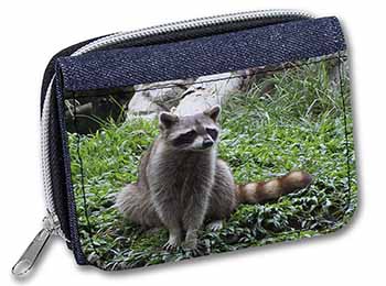 Racoon Lemur Unisex Denim Purse Wallet