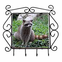 Racoon Lemur Wrought Iron Key Holder Hooks