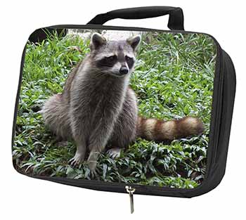 Racoon Lemur Black Insulated School Lunch Box/Picnic Bag