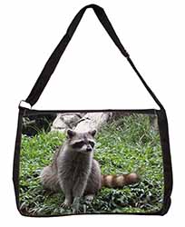 Racoon Lemur Large Black Laptop Shoulder Bag School/College