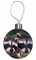 Cute Baby Racoons Christmas Bauble