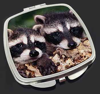 Cute Baby Racoons Make-Up Compact Mirror