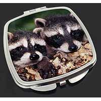 Cute Baby Racoons Make-Up Compact Mirror