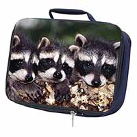 Cute Baby Racoons Navy Insulated School Lunch Box/Picnic Bag