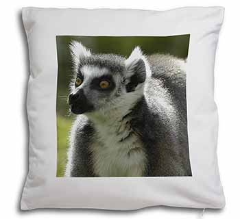 Ringtail Lemur Soft White Velvet Feel Scatter Cushion
