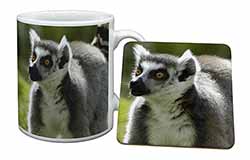 Ringtail Lemur Mug and Coaster Set